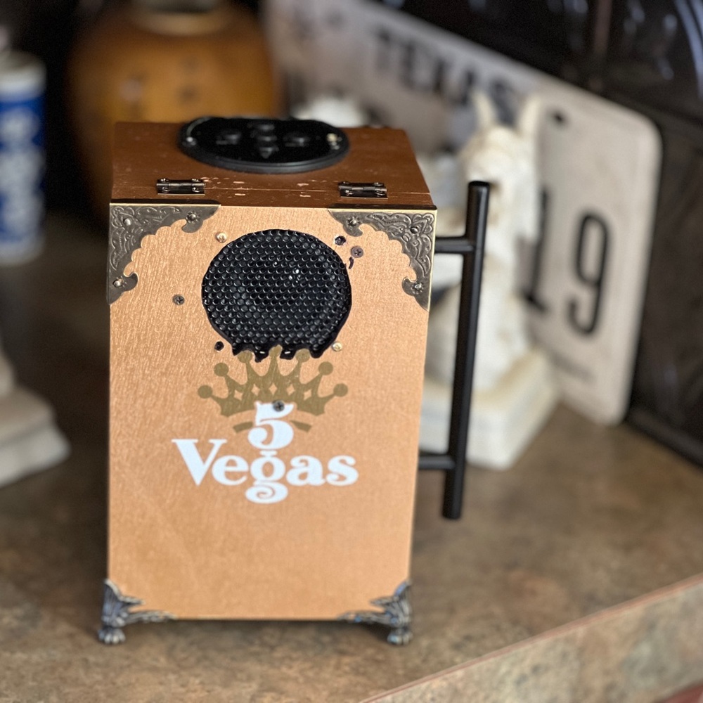 Handmade one of a kind cigar box, Bluetooth speaker.